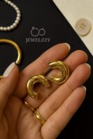 Golden Glow Loop Earrings