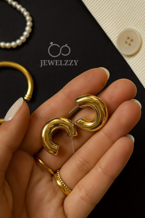 Golden Glow Loop Earrings