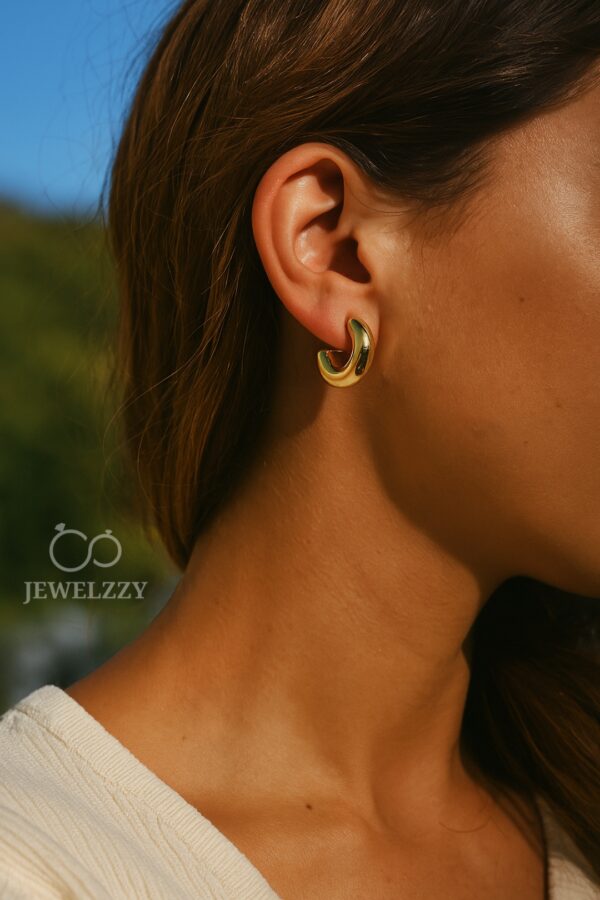 Golden Glow Loop Earrings