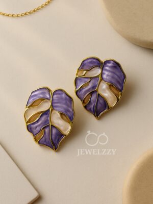 Lavender Leaf Earrings