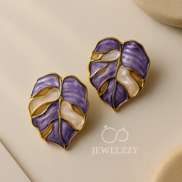 Lavender Leaf Earrings