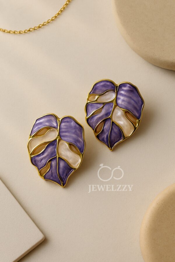 Lavender Leaf Earrings