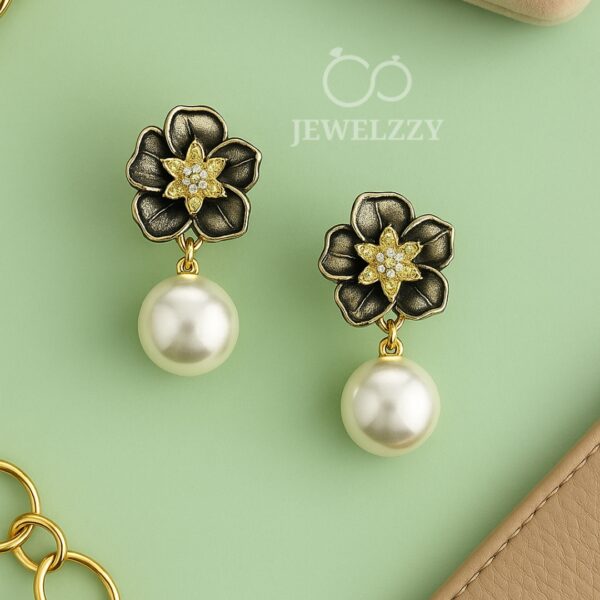 Olive Orchid Regal Drop Earring