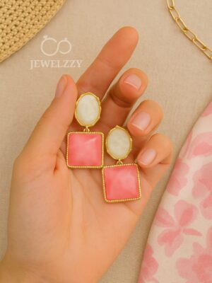 Rose Pop Blush Drop Earrings