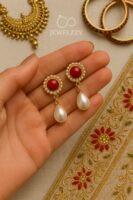 Ruby Pearl Drop earrings
