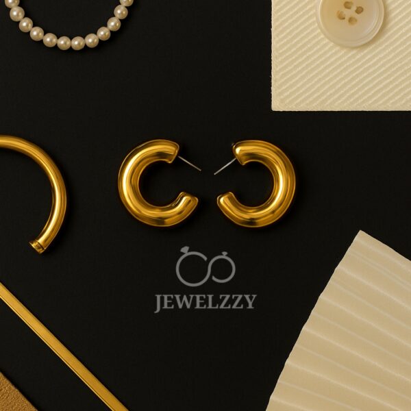 Golden Glow Loop Earrings