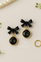 Midnight Bow Earstuds
