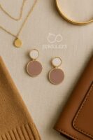 Mouve & Ivory Earrings