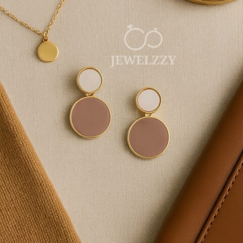 Mouve & Ivory Earrings