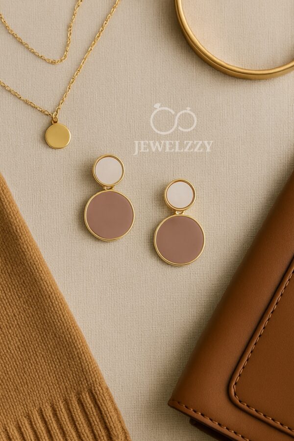 Mouve & Ivory Earrings